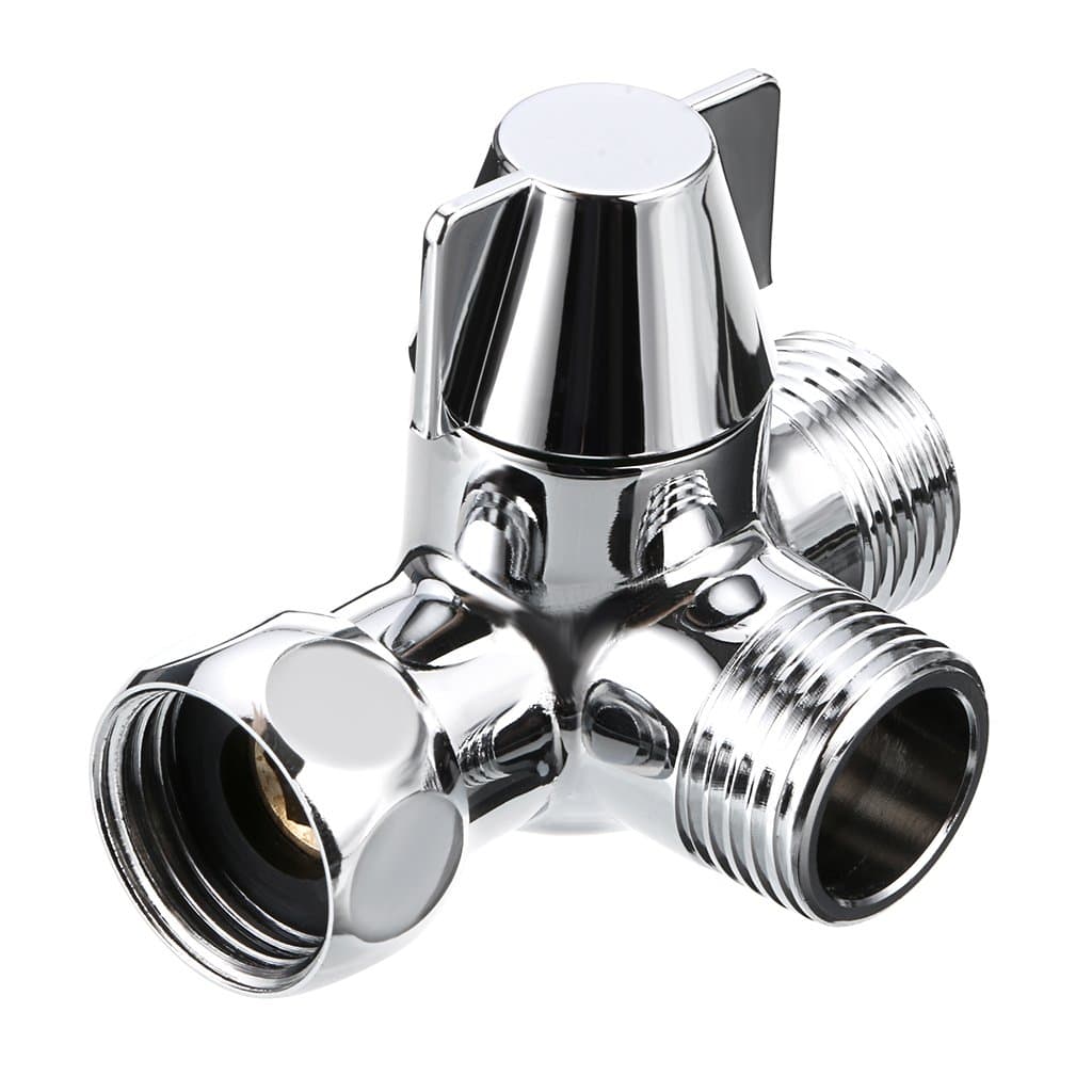 Sumnacon Solid Brass Shower Arm Diverter Valve,Handheld Shower and Shower Head Shower Arm 2-Way Diverter for Handshower Universal Component, Replacement Part for Hand Held Showerhead/Fixed Spray Head