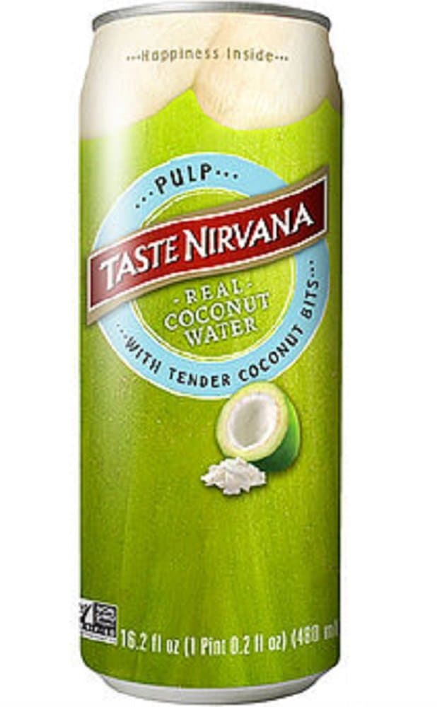Taste Nirvana Real Coconut Water, Coco Pulp with Tender Coconut Bits, 16.2 Fl Oz (Pack of 12)