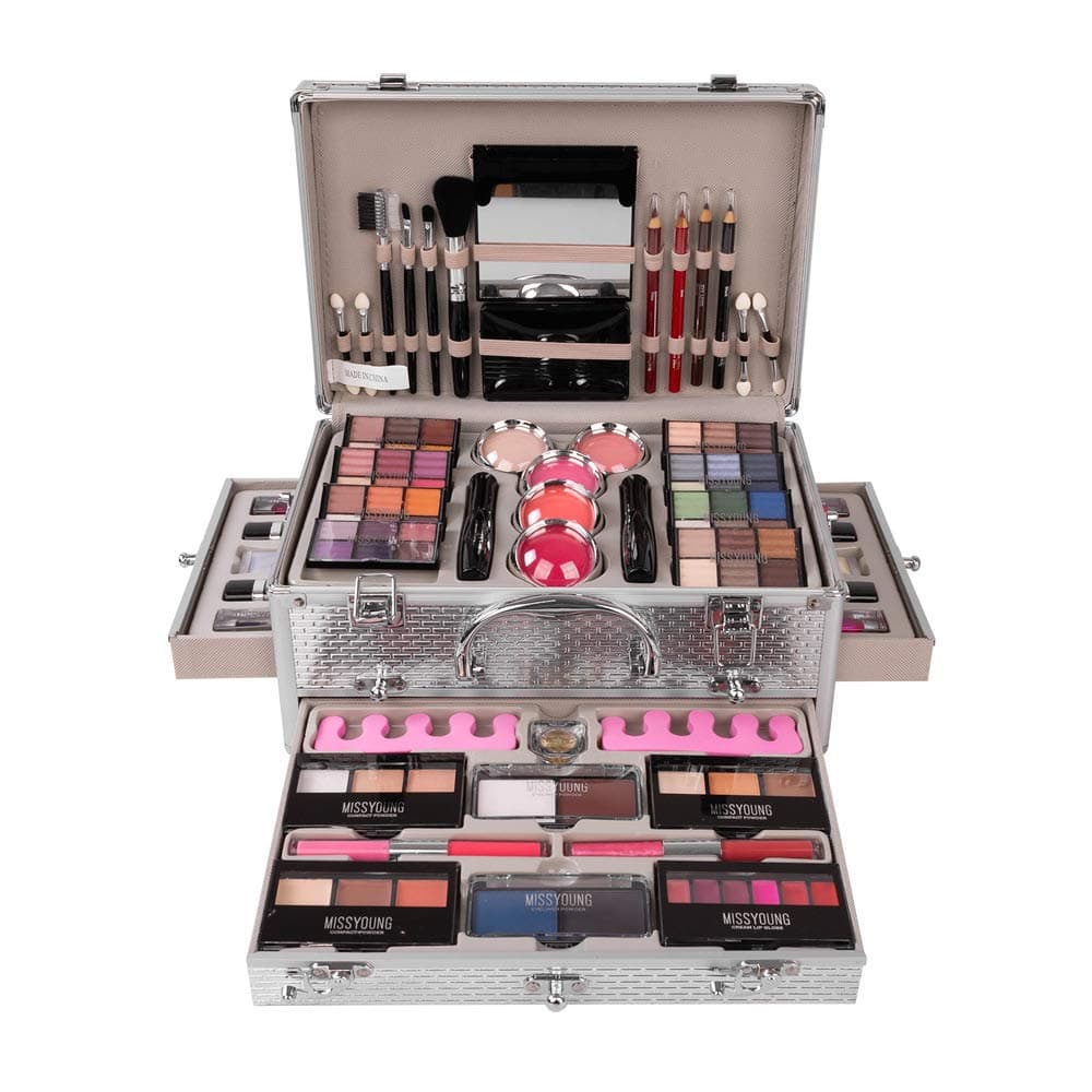 VolksRose All In One Makeup Kit Multi-Purpose Combination Makeup Surprise Gift Set Beauty Full Makeup Essential Starter Kit, Compact and Lightweight Design for Girls Women and Make Up Beginners