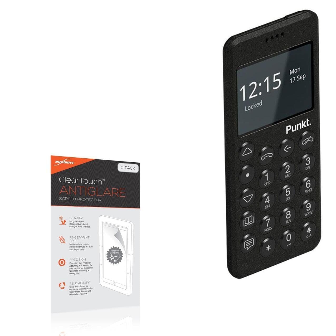 Punkt MP02 Screen Protector, BoxWaveÃ‚® [ClearTouch Anti-Glare (2-Pack)] Anti-Fingerprint Matte Film Skin for Punkt MP02