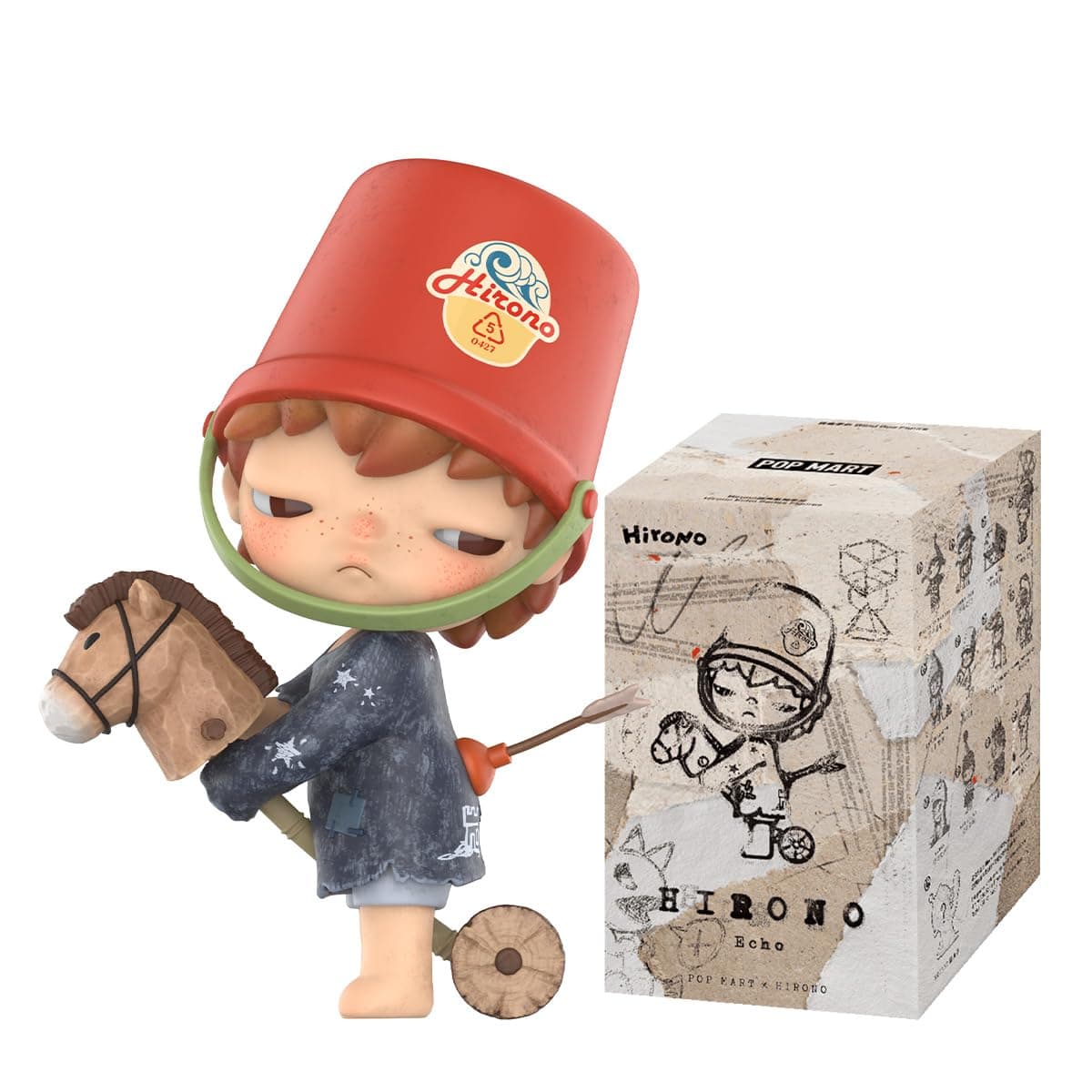 POP MART Hirono Echo Series Figure 1 Box 2.5" Interlocking Characters Premium Design Gift for Women Fans - Favorite Chic Art Toy Action Figure