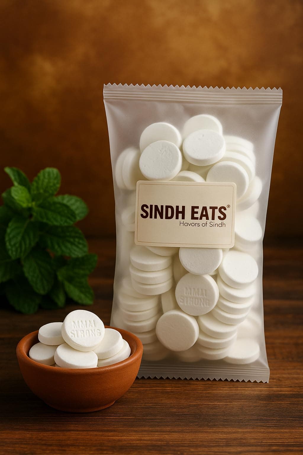 SINDH EATS Mint Pudina Goli (MMM Strong) | Peppermint Tikki Candy | Natural Mouth Freshener & Gas Relief Tablet | Sweet Digestive Candy for Acidity & Stomach Pain | 250g Pack