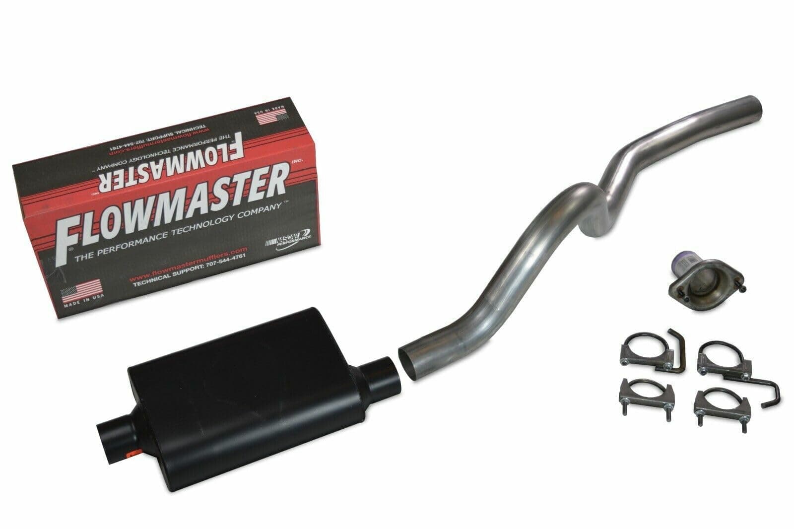 Truck Exhaust Kits 2.5" Aluminized Single Exhaust Kit with Flowmaster Super 44 Muffler Fits Wrangler TJ 97-06
