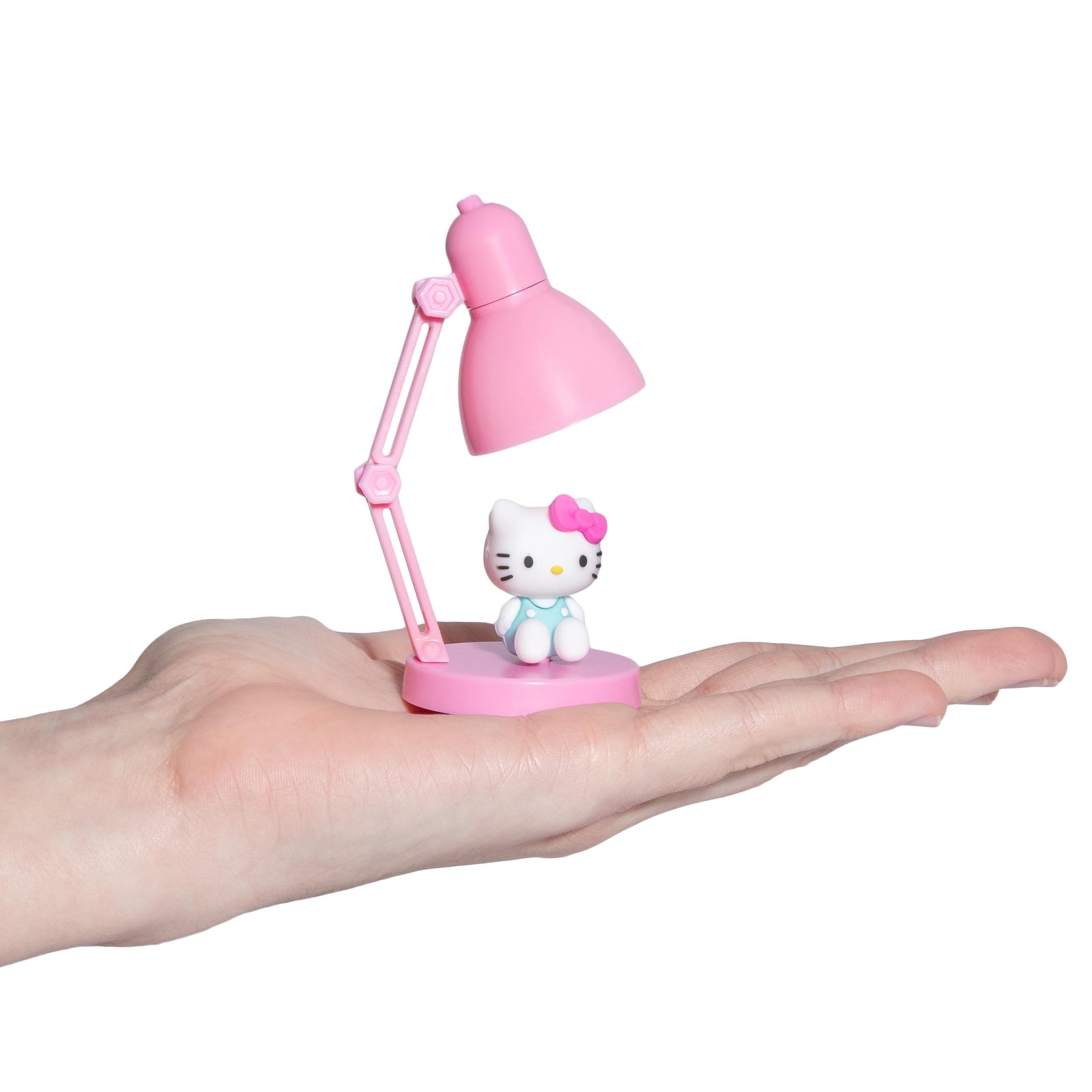 Blue Sky Studios Hello Kitty Mini Lamp with Toy Figure, Kawaii Desk Decor, Cute Collectible Gift - Hello Kitty