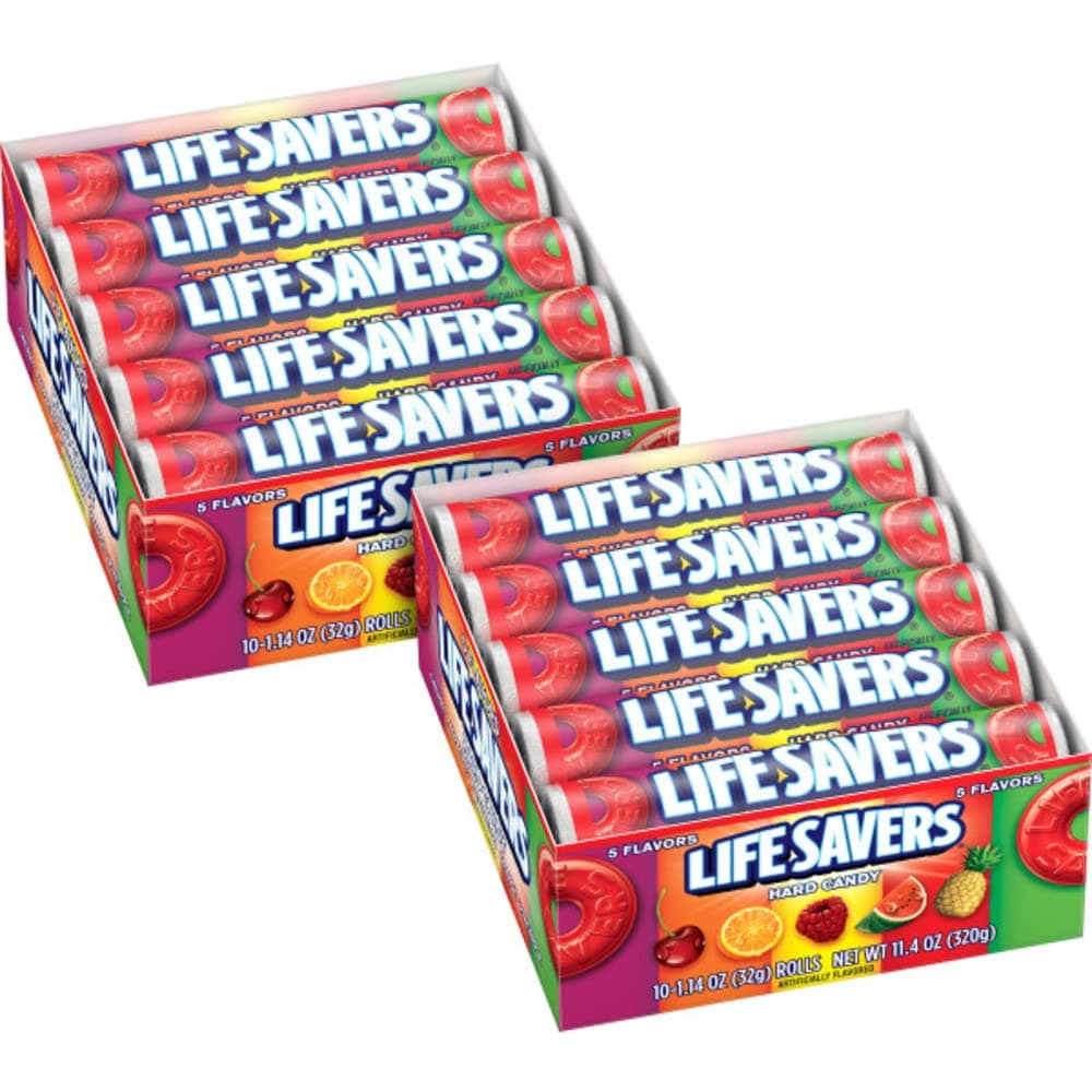 LIFE SAVERS 5 Flavors Hard Candy Bulk Pack, 1.14 oz Roll (Pack of 20)