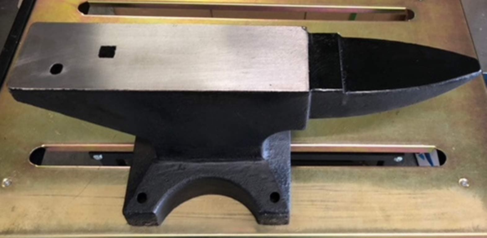 Knife making Hardy Hole Blacksmith STEP BULL HORN 20 Pound Solid FORGED STEEL ANVIL With Mounting Holes