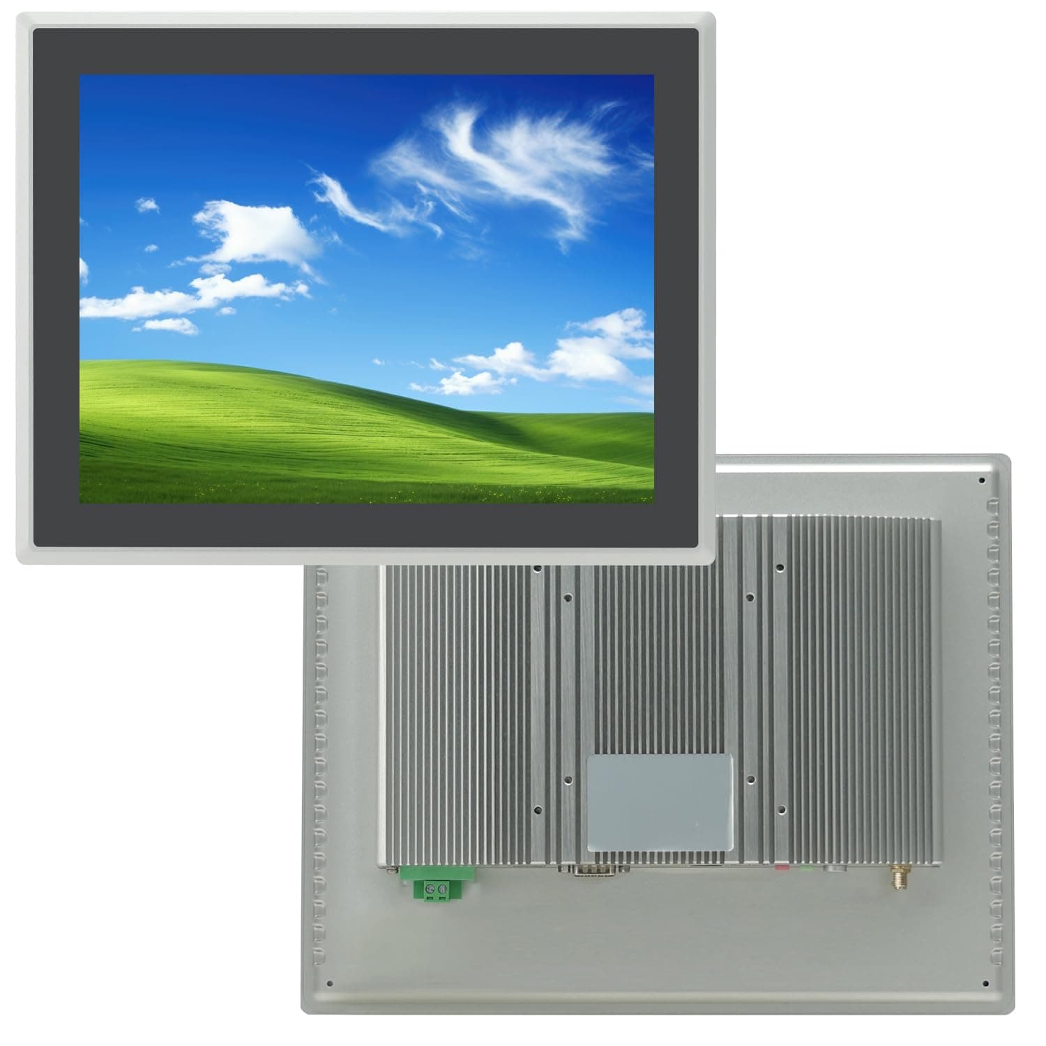 12.1 inch Capacitive Multi-Touchscreen Industrial Embedded Win-10 PC Monitor, IP65 Screen with 10 Points Touch Display, i5+RAM 8G+256G SSD, Integrated Phoenix2pin, HD-MI-Out & USB Ports