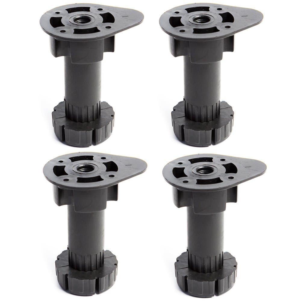 4pcs. Adjustable Height Plastic Cabinet Cupboard Foot Leg for Kitchen Bath Room