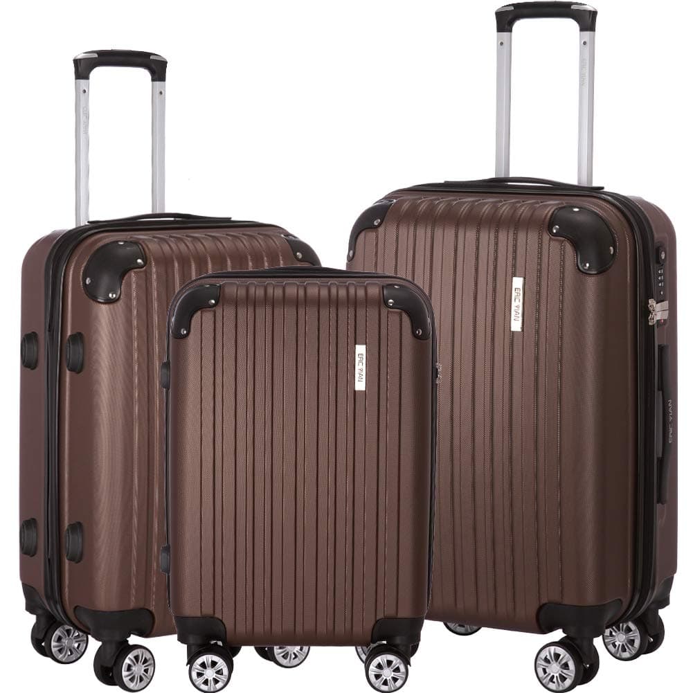 Luggage Set 3 Piece ABS Trolley Suitcase Spinner Hardshell Lightweight Suitcases TSA