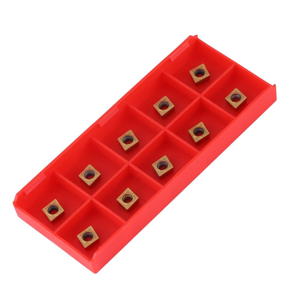 – CNC Carbide Insert Cutter Indexable Lathe Milling Inserts Turning Tools 10pcs Tin-Coated CCMT060204-HM YBC251 for Steel Semifinishing