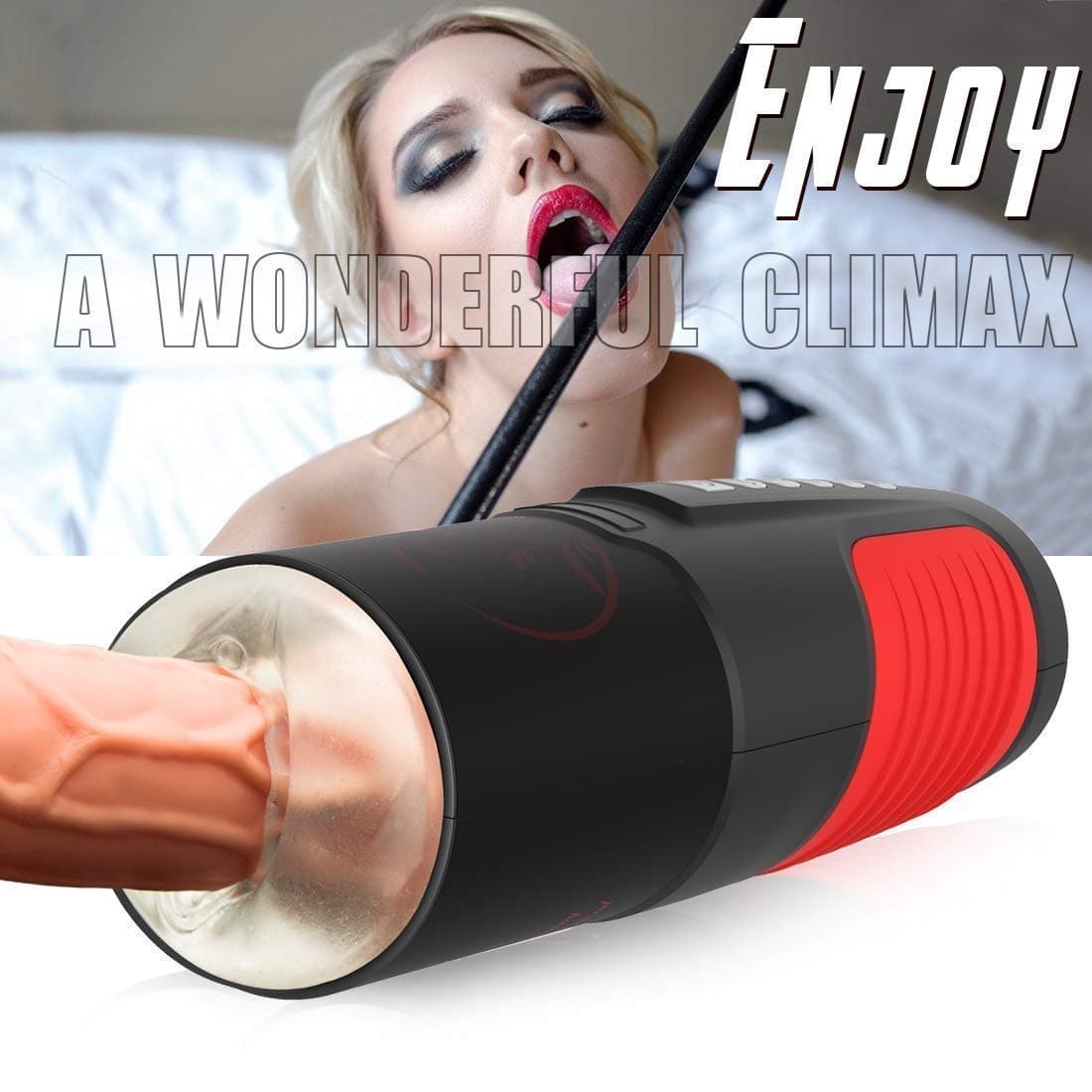 10 Pattern Male Automatic Piston Cup Sucking 280 Times/Min and 360° Rotating Electronic Massage Cup Male's Toy