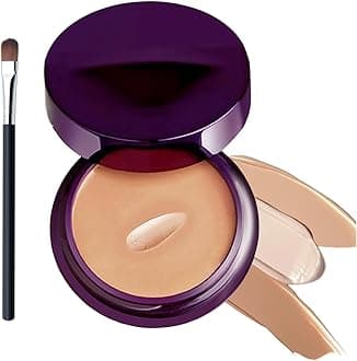 Evanesce Soft Matte Cream Concealer, Evanesce Soft Matte Cream Concealer Foundation, Full Coverage, Long Lasting Moisturizing Lightweight for Dark Skin (Ivory White)