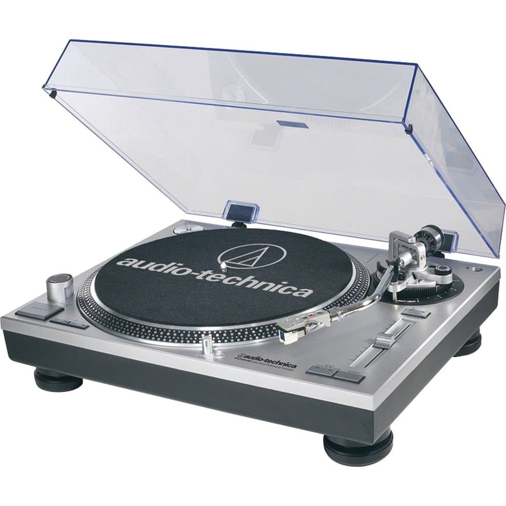 Audio-Technica AT-LP120-USB Direct-Drive Professional Turntable (USB & Analog), Silver (ATLP120 USB)