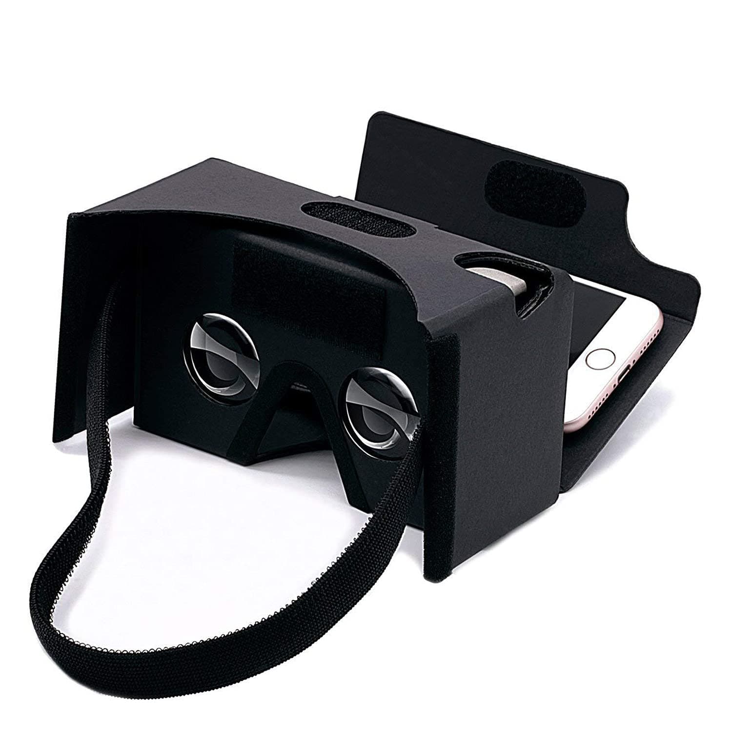 Google Cardboard,VR Headset 3D Box Virtual Reality Glasses with Big Clear 3D Optical Lens and Comfortable Head Strap for All 3-6 Inch Smartphones