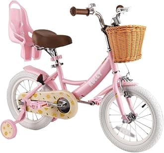- Fruit Kids Bike 12 14 16 Inch Bicycle for Girls Ages 2-7 Years, Training Wheels Included, Girl Bikes with Basket & Doll Seat | 12, 14, 16, Inch, Bicycle