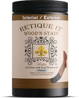 Retique It Wood'n Stain - Liquid Wood Gel Stain Interior/Exterior (32 oz (Quart), 50 Dark Pecan)
