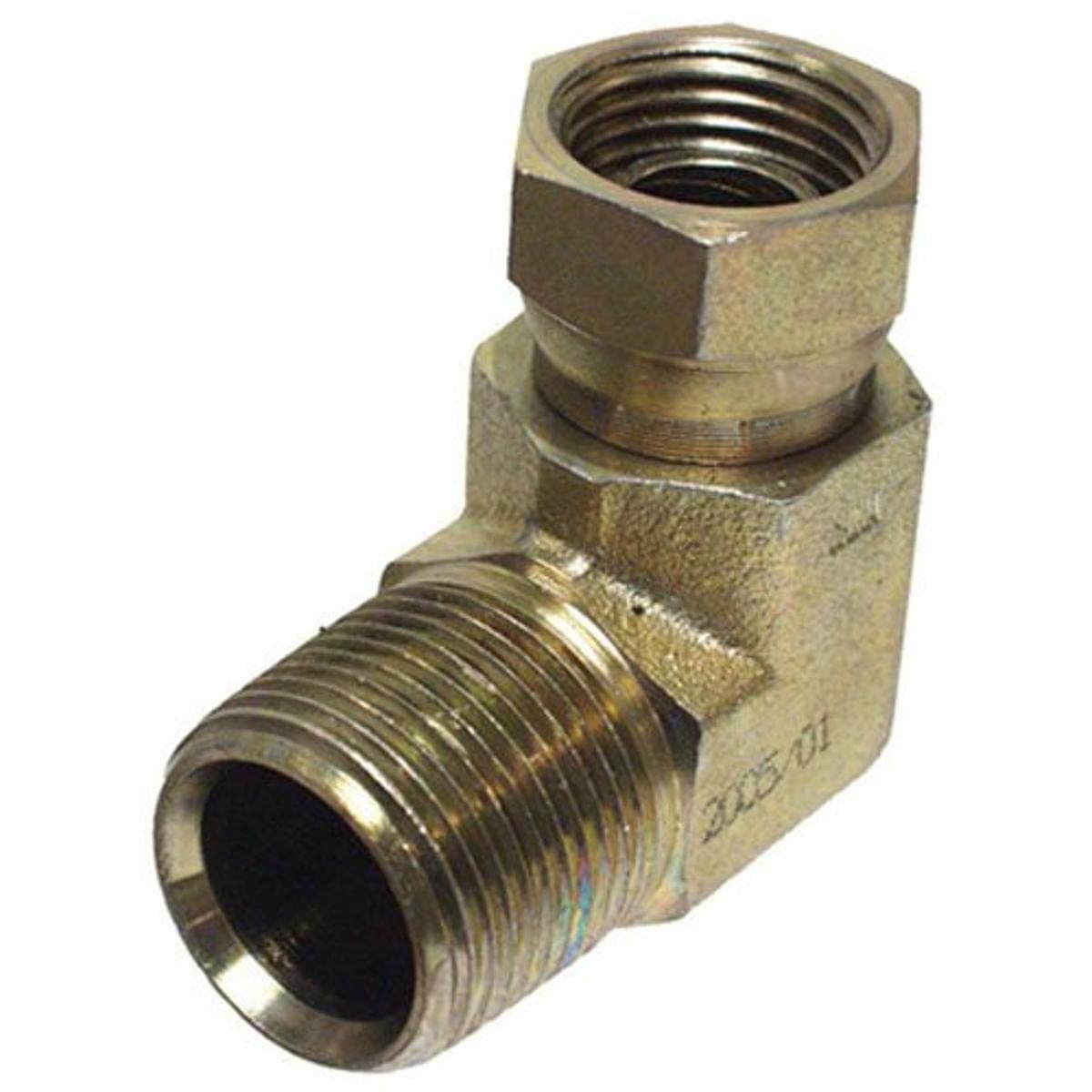 Apache 39005175 1/2" Male Pipe x 1/2" Female Pipe 90° Hydraulic Adapter (Style 1501)