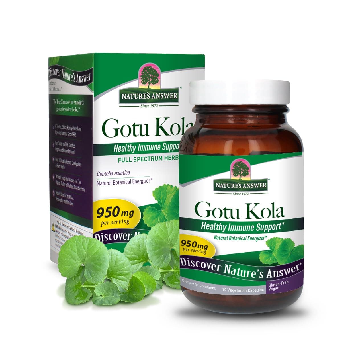 Nature's Answer Gotu-Kola Herb Capsules, 90 Count