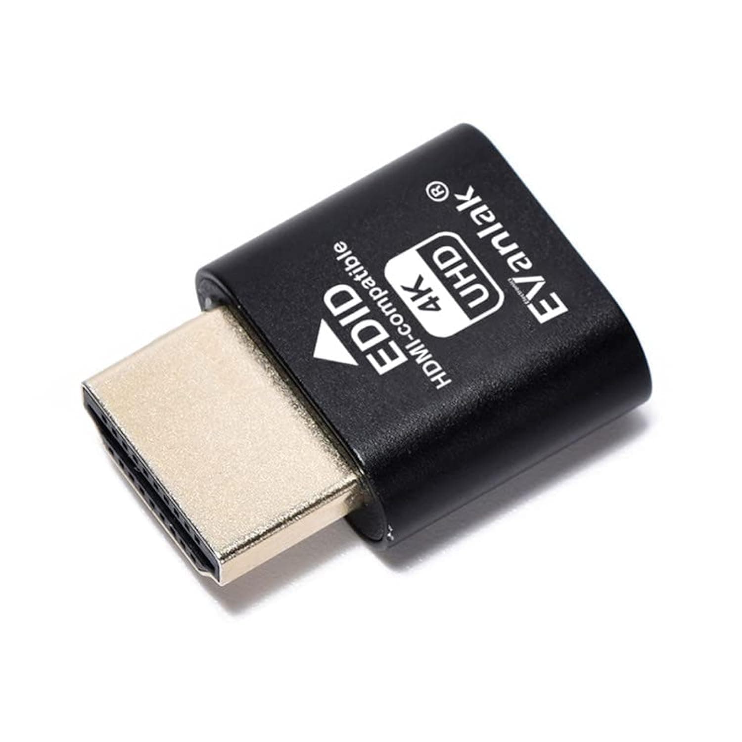 HDMI Dummy Plug Headless Ghost Display Emulator Premium Aluminum PC（Fit Headless-3840x2160@60H New 3RD）-1Pack