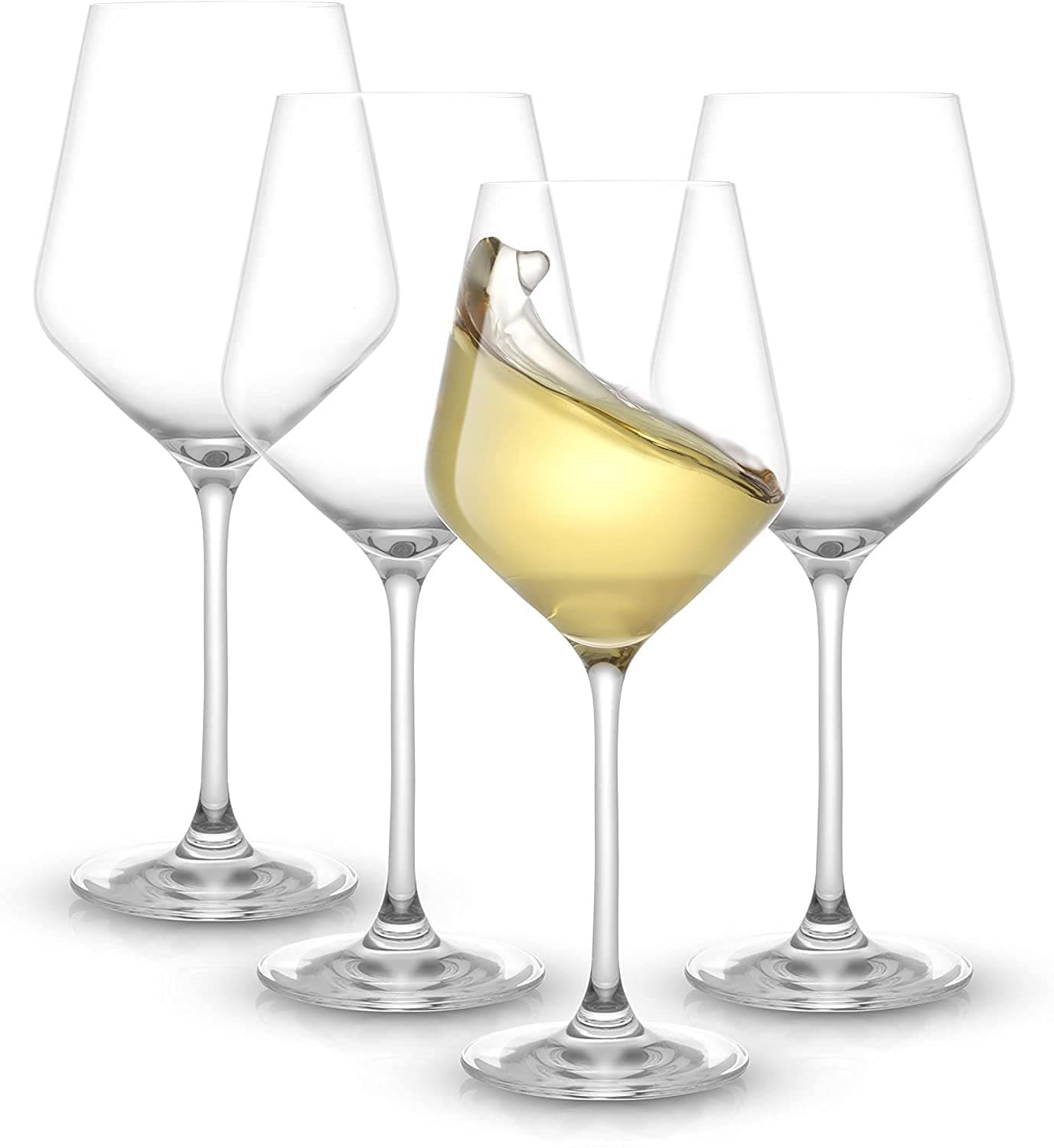 Ash & Roh® - 250 ml Ideal for White or Red Whisky Wine, Clear Wine for Party (Cut Wine Glass, Pack of 4)