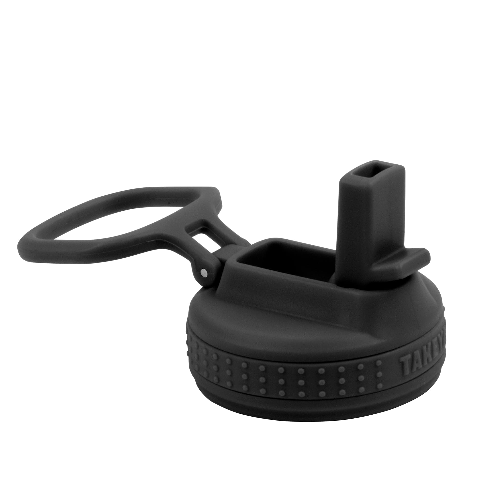 Takeya Actives Straw Lid - Durable Lid with Carry Handle for Insulated Water Bottle - Durable Wide Mouth Bottle Lid - Dishwasher Safe Replacement Lid with Leak-Proof Straw - Onyx