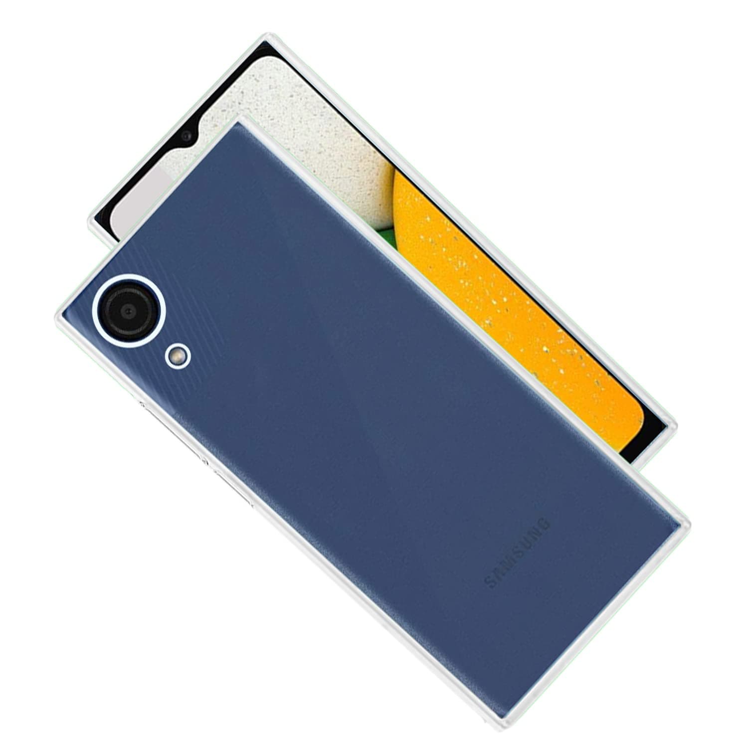 HELLO ZONE Exclusive Soft Transparent Crystal Clear Back Cover Back Case Cover for Samsung Galaxy A03 Core