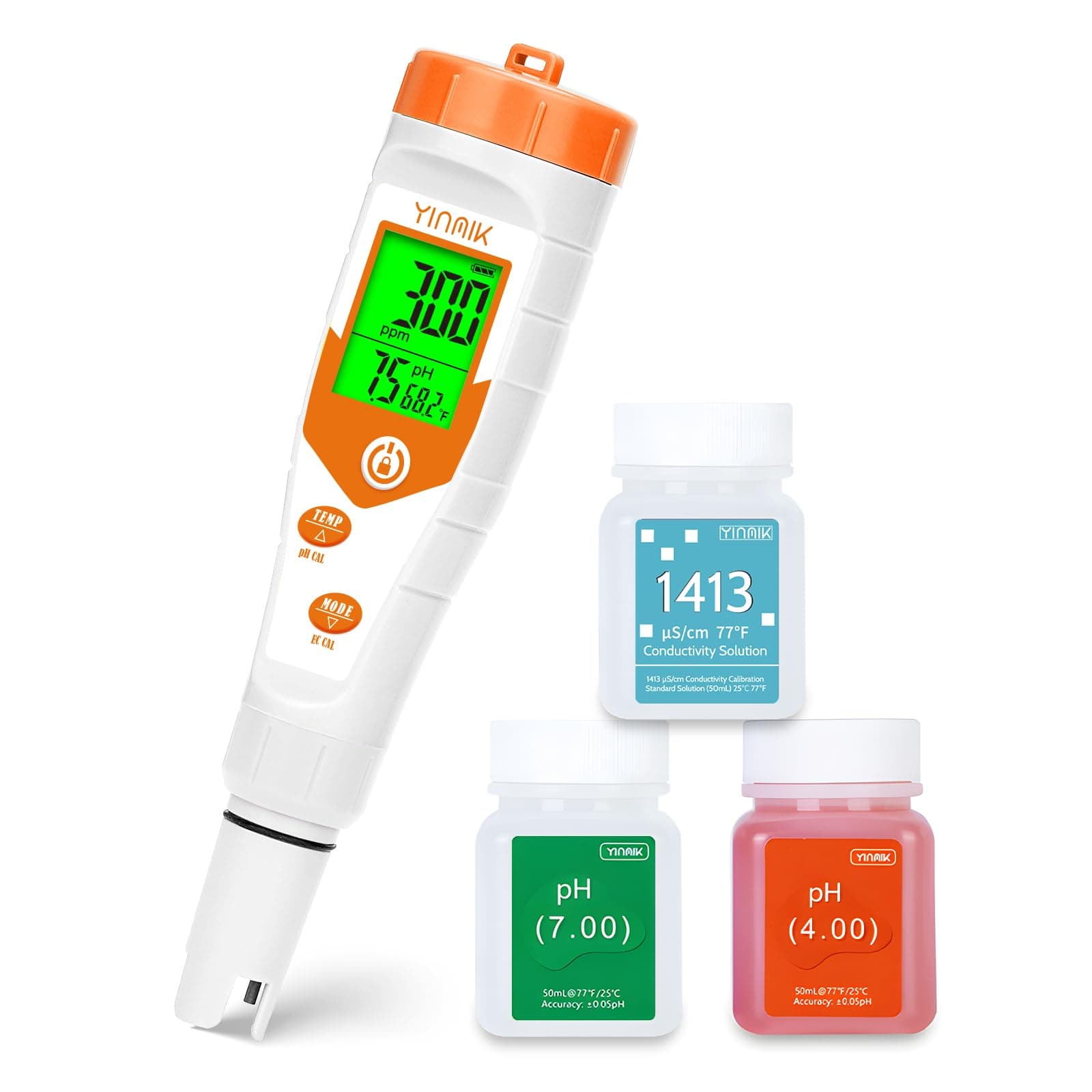 pH Meter for Hydroponics PPM EC Meter for Plant Nutrients Simultaneous Measurement of pH Conductivity TDS Temperature for Reservoir Tank Water DWC Aeroponic Garden Indoor Outdoor Growing