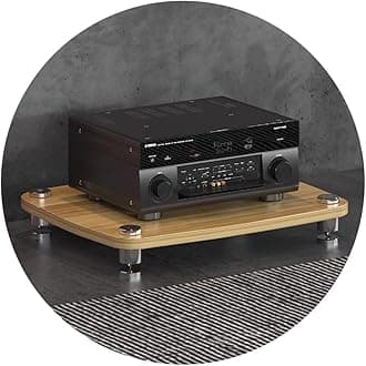 1/2/3/4-layer HIFI Audio Cabinet HIFI Stand Record Player MDF Stand Audio Rack With Shock-absorbing Feet Power Amplifier Shelf Equipment Cabinet (Color : Wood color, Size : 60 * 48 * 10cm(1Tier))