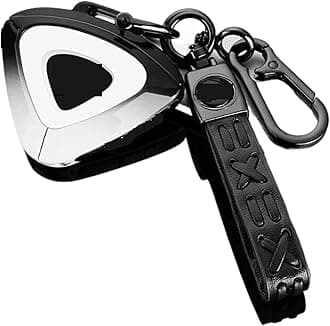 Car Key case Fit for Lotus Eletre Emeya Suede Evija Zinc Alloy Car Key Case Cover Bag Shell Keychain Holder Fob Interior Accessories Car Key Fob Cover(A1 White)