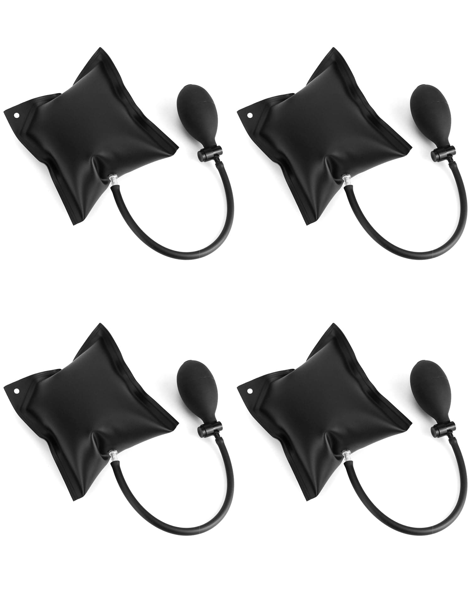 QWORK Air Pump Wedge 4 Pack, Adjustable Inflatable Spacer for Door, Window & Vehicle Alignment