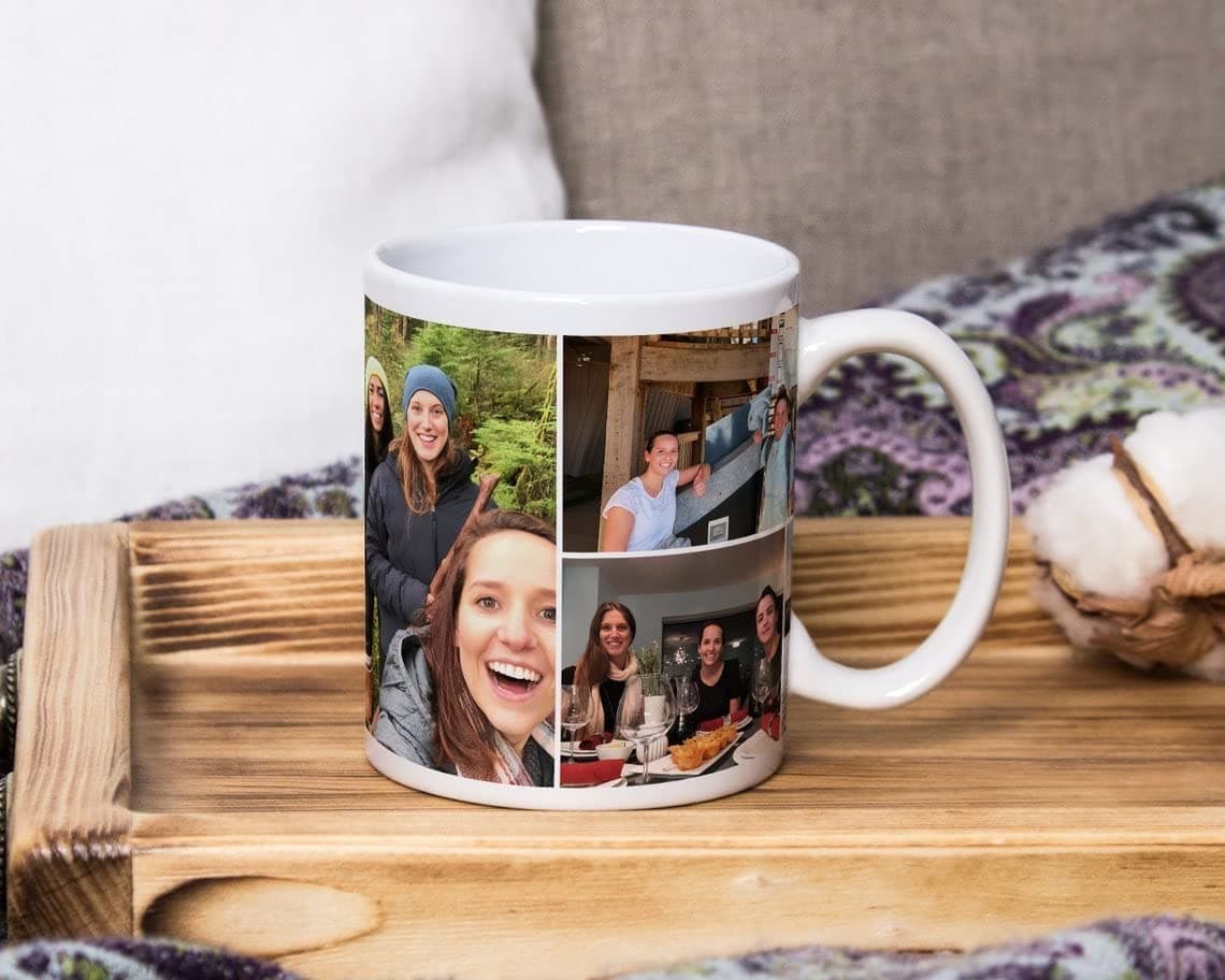 Ceramic Personalized Coffee Mug with Photo, 325ml, Multicolour (Design-3)