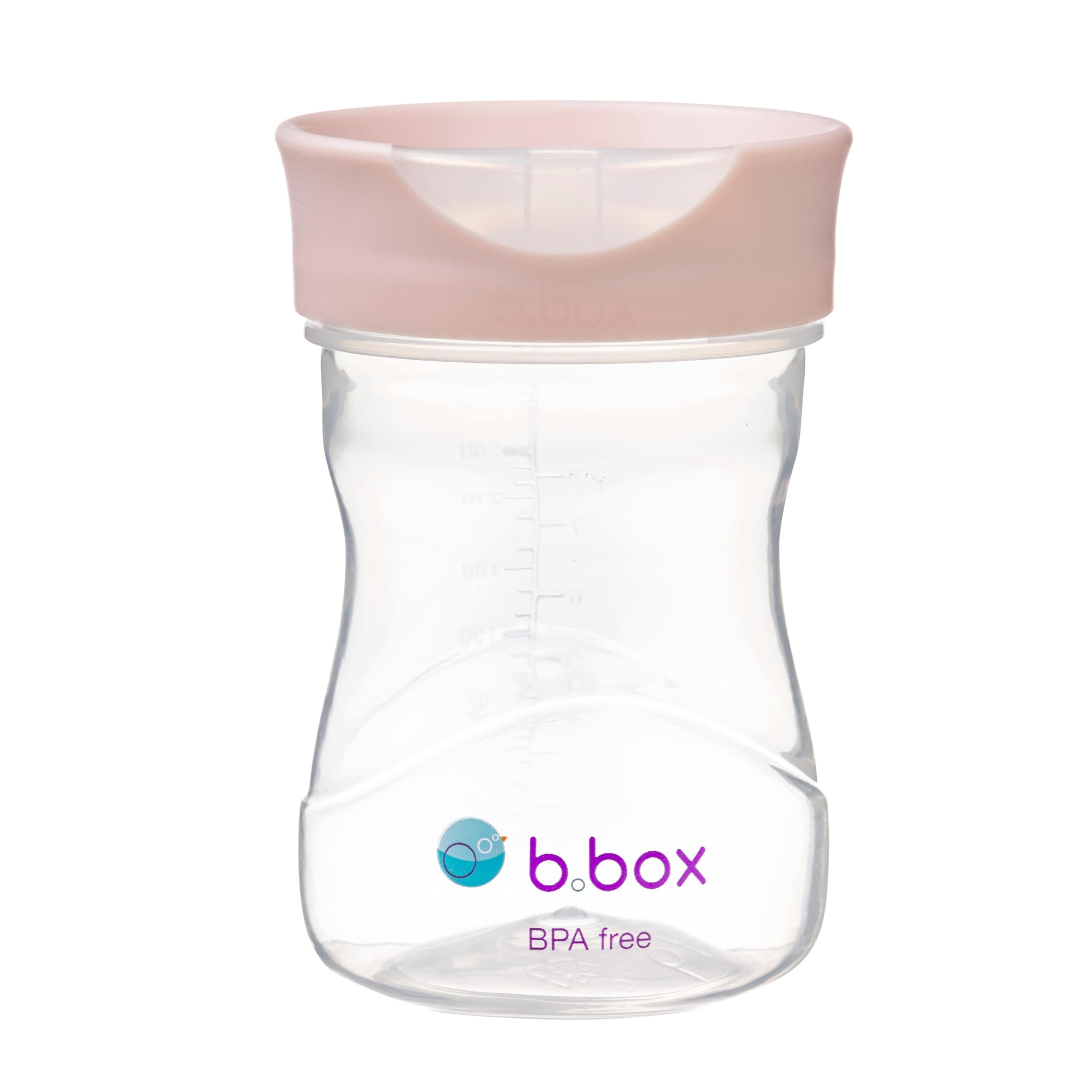 b.box Toddler Training Cup: Free Flow Opening, Great Transition from Sippy Cup to Big Kid Cup. BPA Free, Dishwasher safe. Ages 12+ months (Blush, 8oz)