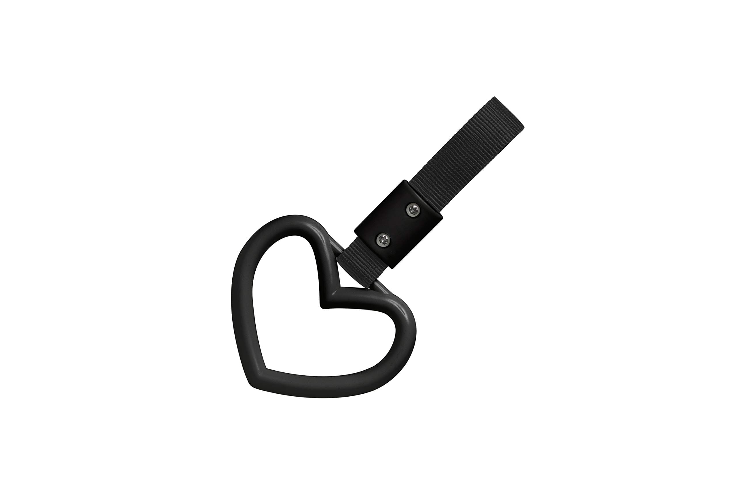 JDM Tsurikawa Ring Japanese Subway Train Bus Handle Hand Strap Drift Charm Bosozoku (Heart: Black)