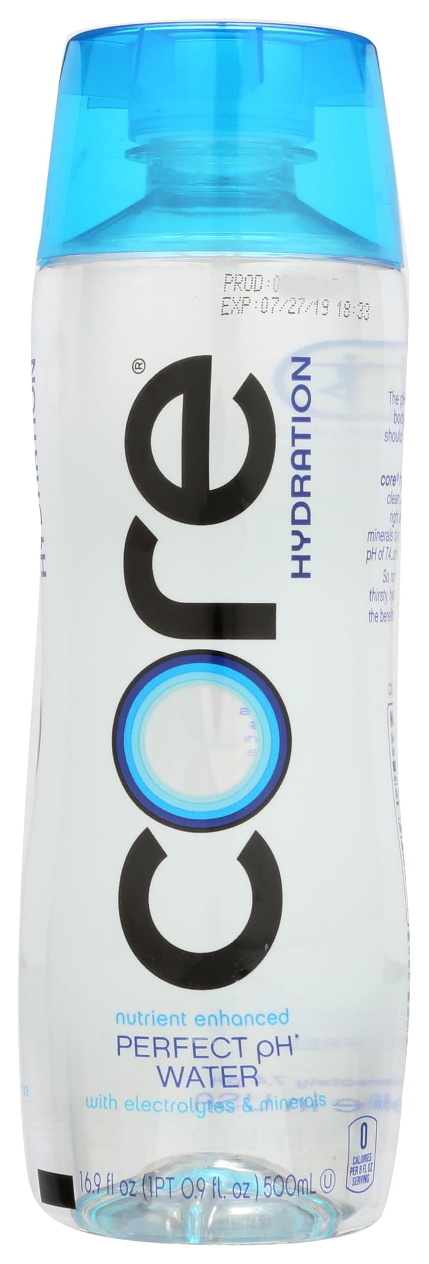 Core Hydration Perfect 7.4 pH Water with electrolytes and minerals, 16.9 fl.oz (Pack of 8)