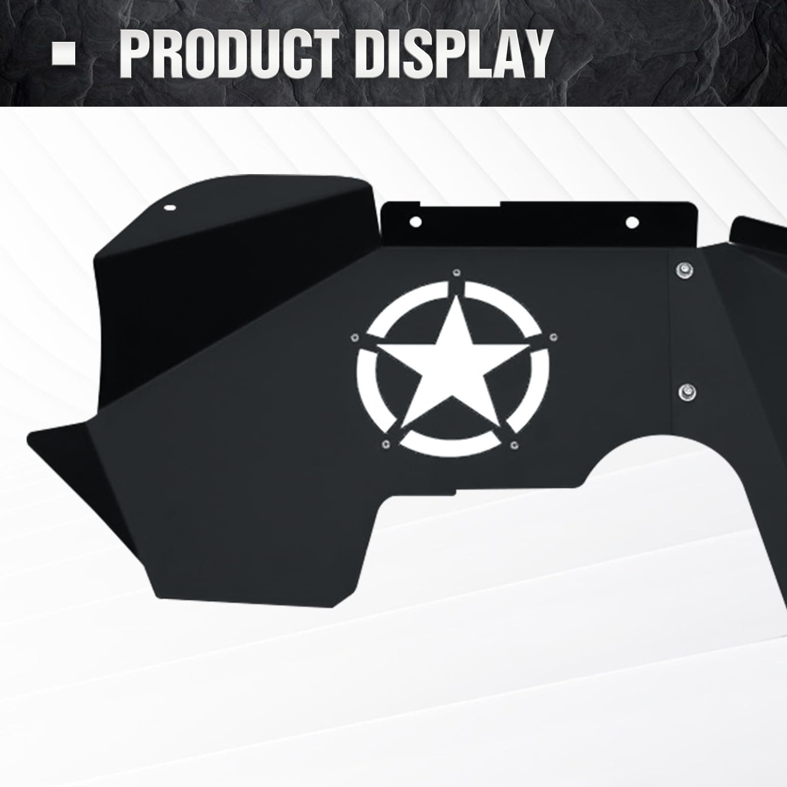 YZONA Front & Rear Inner Fender Liners Compatible with 2007-2018 Jeep Wrangler JK & JKU Unlimited Sport Sahara Rubicon, Bolt-on Style Steel Mud Guards Wheel Well Cover Fenders Flares (2/4 Doors)