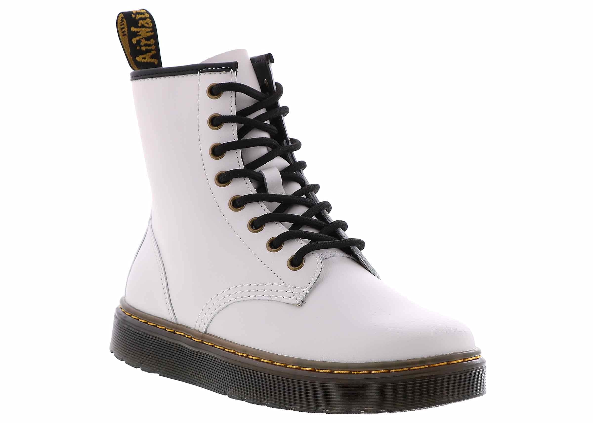 Dr Martens Zavala T Lamper Combat Boot White
