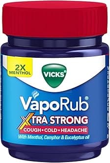 VapoRub Xtra Strong Soothing Vapour Ointment Suitable for Adults and Children Above 6 Years Old (50 ml - 1.7 oz) + V4L 125 Sheets multifold Paper Napkin Free
