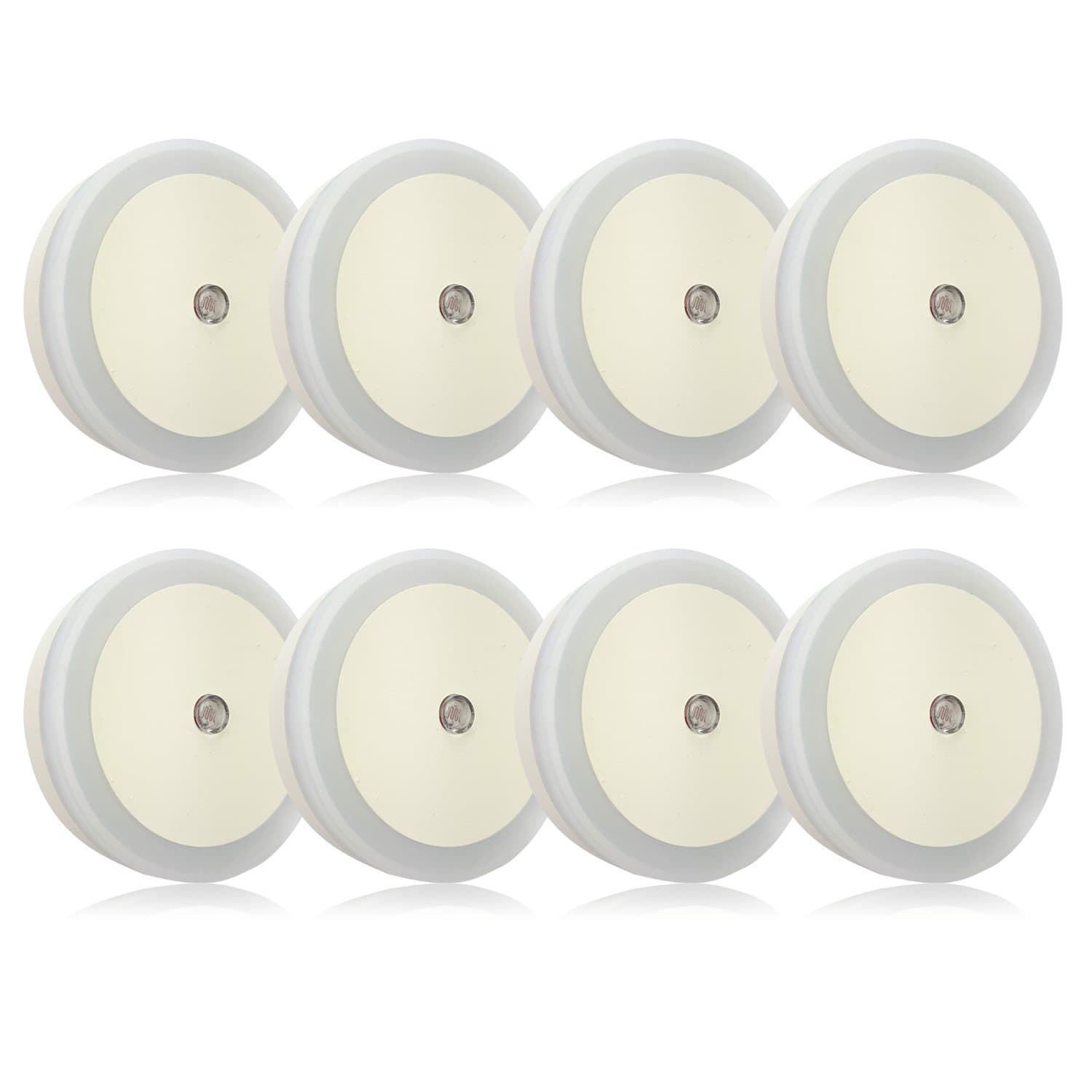 Night Light with Smart Sensor - LED Night Light Plug in Guide Light with Dusk to Dawn Sensor Lighting Lamp for Bathroom, Bedroom, Hallway [Pack of 8]