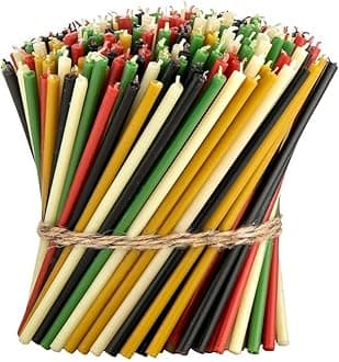 Danilovo Thin Taper Beeswax Candles - Honey-Scented, Decorative Candles Ideal for Birthday Decoration or Church Prayers - 5 Colors Drip Free, Tall & Smokeless Pack of 250 pcs, 6.5 x 0.22 inch