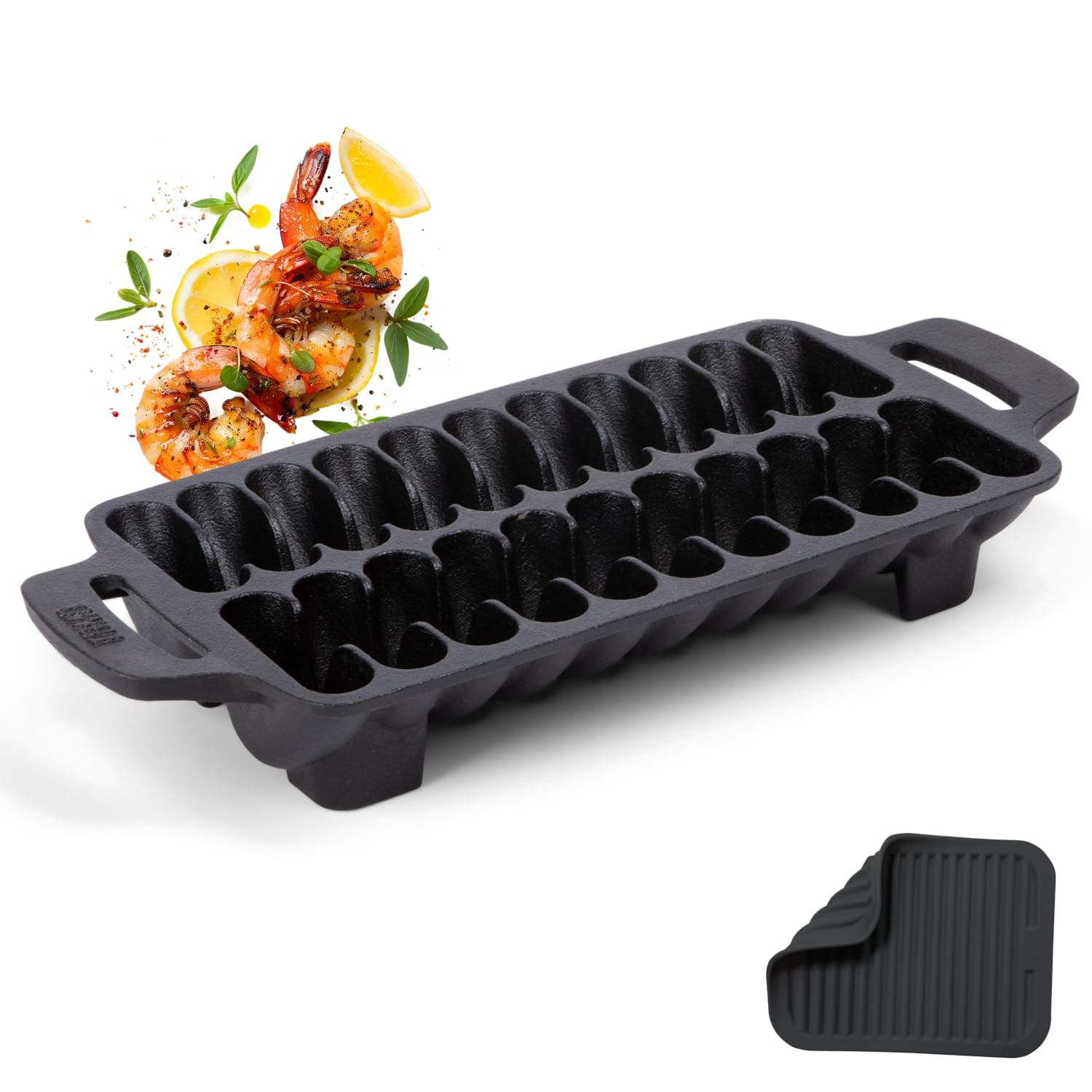 Cast Iron Shrimp Grill Pan