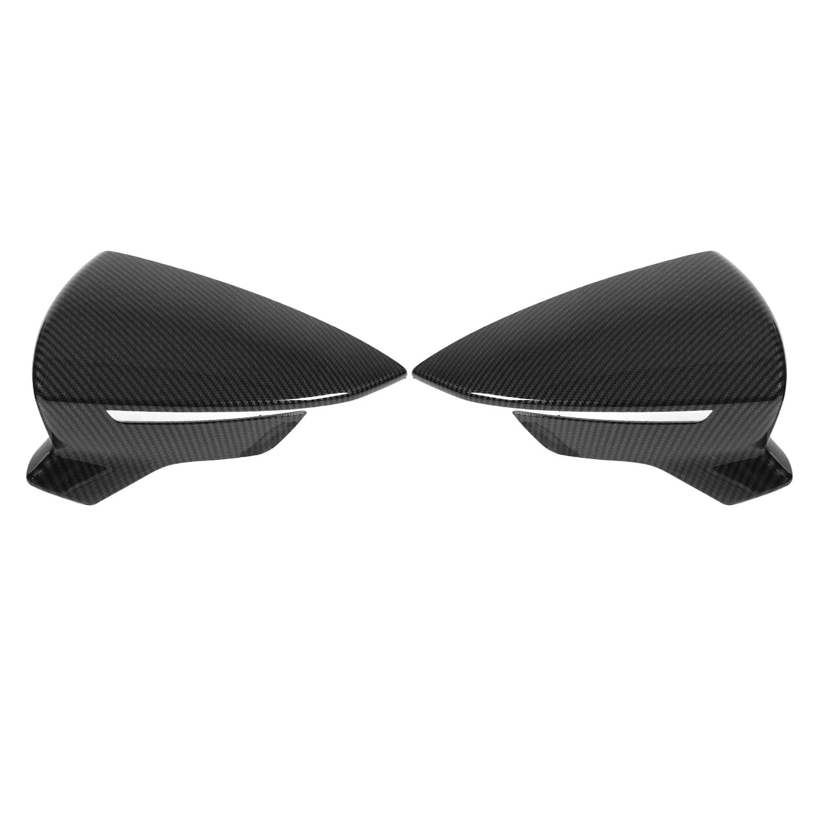 Pair Rear View Mirror Protective Covers, Left Right Rearview Mirror Cover Replacement for SEAT Mk3 5F ST Cupra 2013‑2019(Carbon Fiber Style)