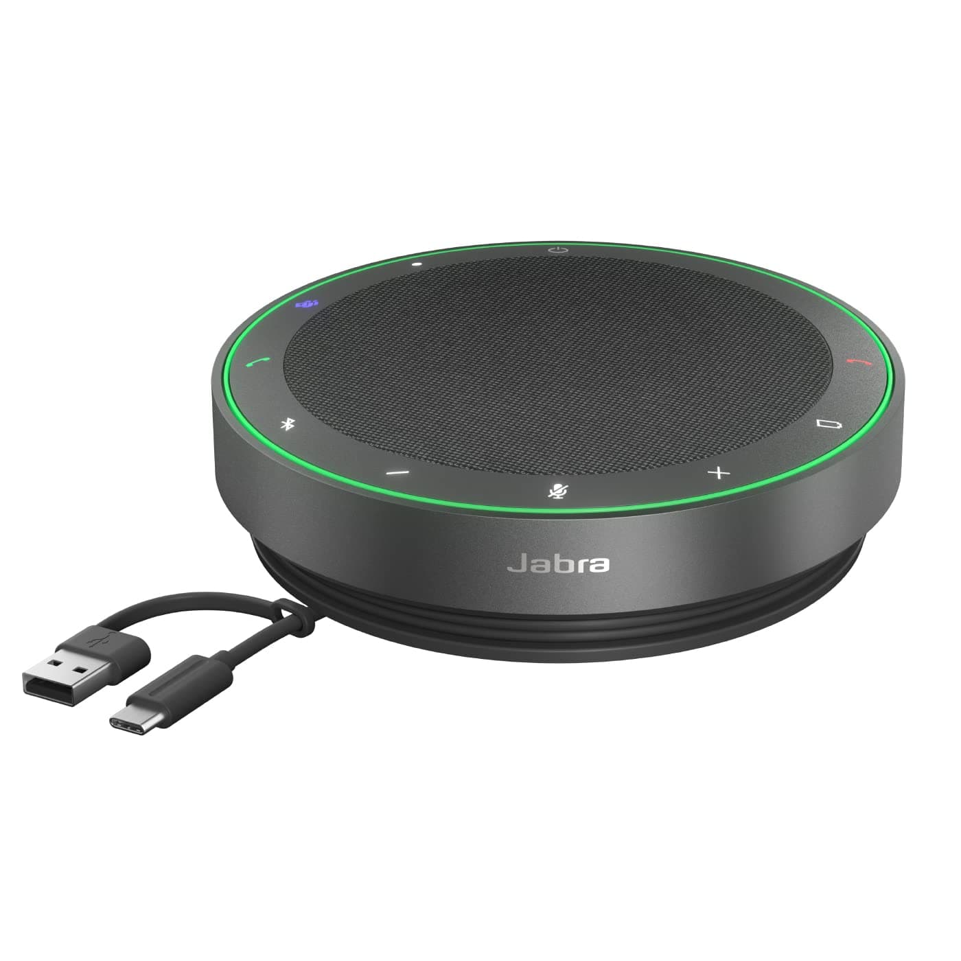 Speak2 75 Wireless Bluetooth Speakerphone with 4 Noise-cancelling Mics, Full-range 65mm Speaker and Super-wideband Audio - MS Teams Certified, Works with Other Platforms - Dark Grey