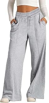 Girls Oversized Wide Leg Sweatpants Drawstring Kids Baggy Straight Leg Track Pants Casual Plain Pockets