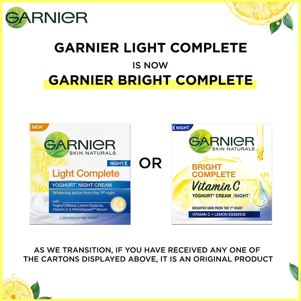 Garnier Light Overnight Cream 1.4 oz (40 g)