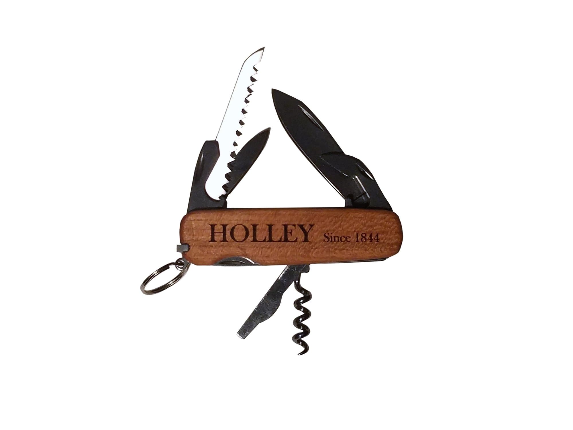 HOLLEY Pocket Knife Multi-tool MOD12A in Quarter Sawn Black Cherry Wood Scales (the sides)