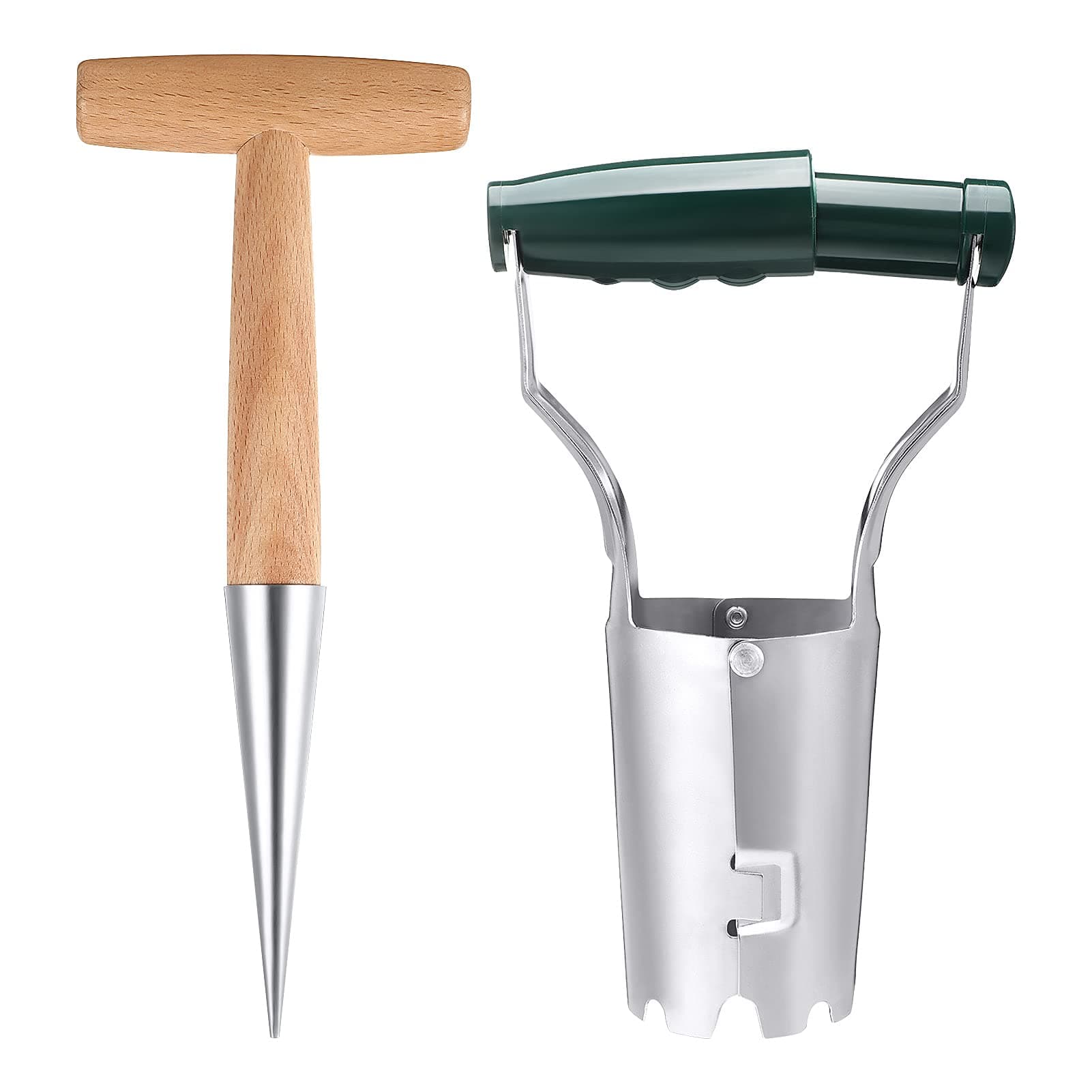 RosewineC Bulb Planter set,Hand Held Bulb Planter Tool with Traditional Dibber for Outdoor Garden Planting Pot