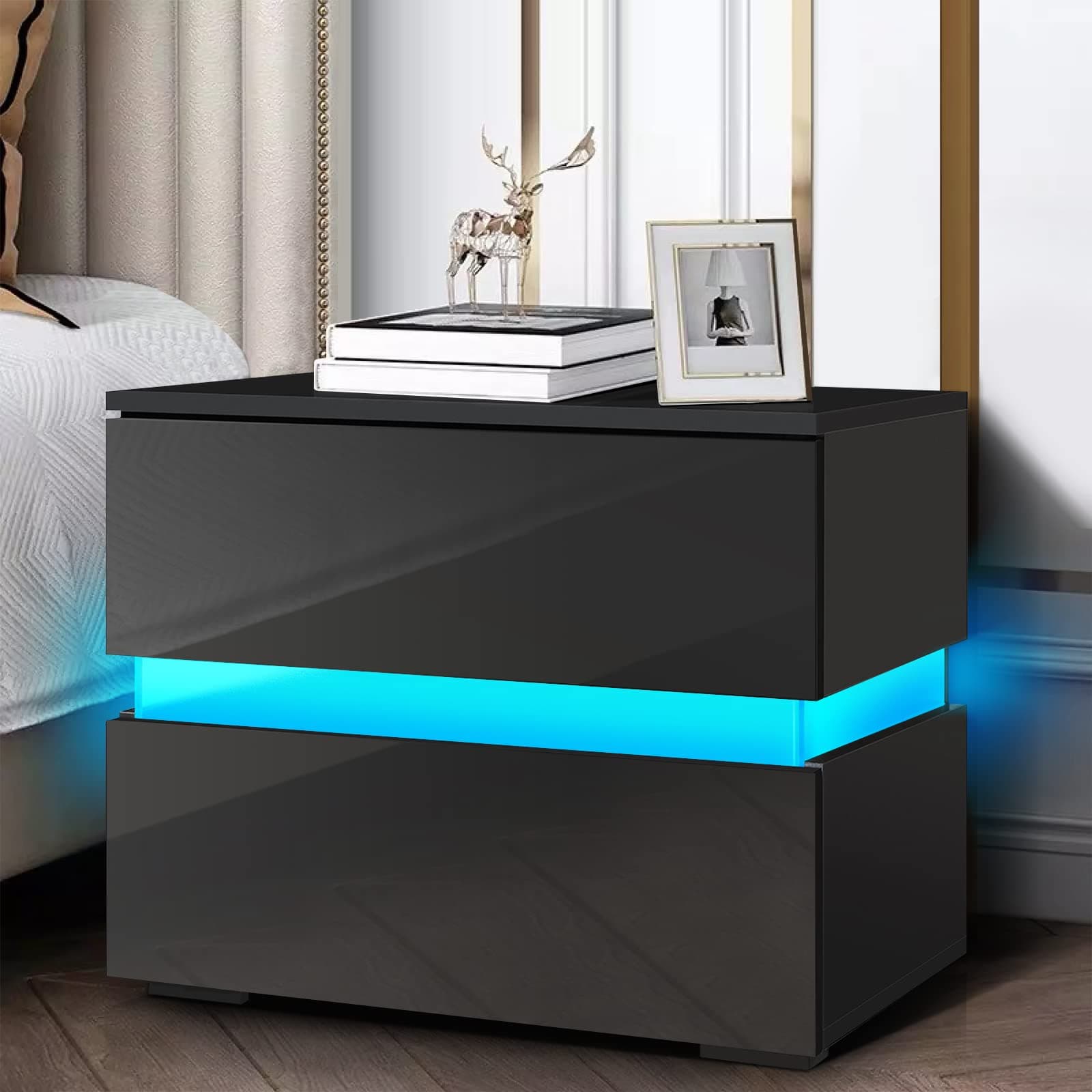 HOMMPA Nightstands, Black