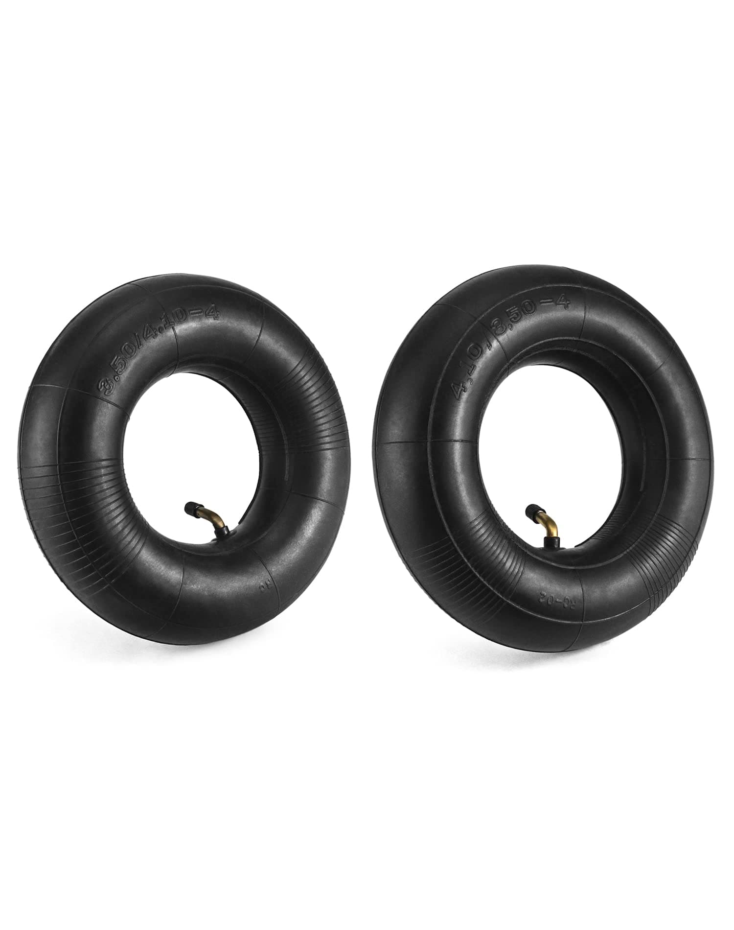 2 Pieces 4.10/3.50-4 Wheelbarrow Inner Tube, Replacement Inner Tubes, Bent Valve, for Lawn Movers, Hand Trucks