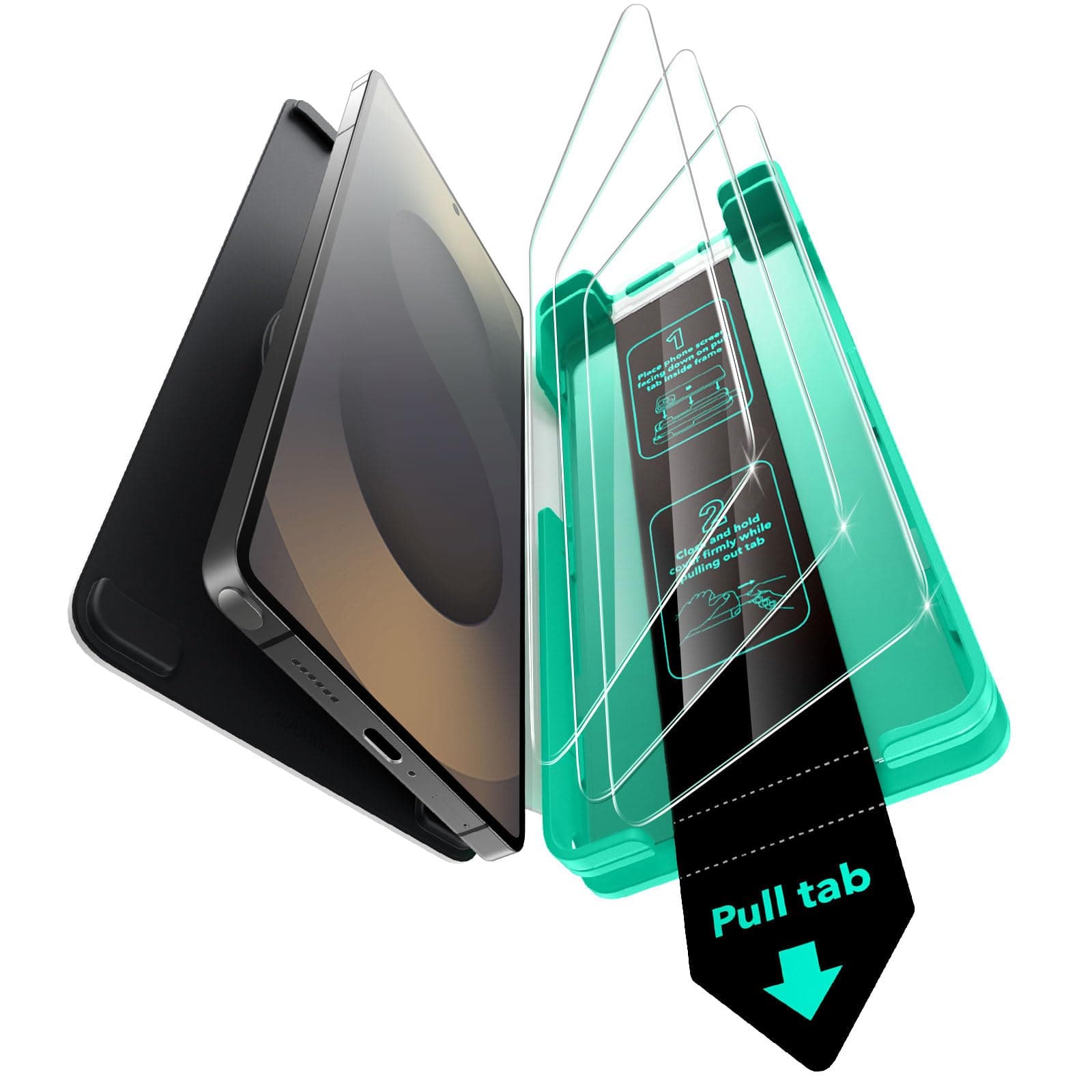 3 Pack for Samsung Galaxy S25 Ultra Screen Protector, 9H+ Hardness HD Tempered Glass with Easy Installation, Auto Dust-Elimination Tool for Galaxy S25 Ultra [6.9”], Case Friendly