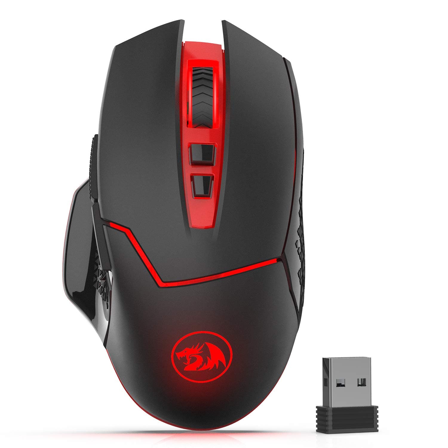 M690-1 Wireless Gaming Mouse with dpi Shifting, 2 Side Buttons, 2400 dpi, Ergonomic Design, 7 Buttons